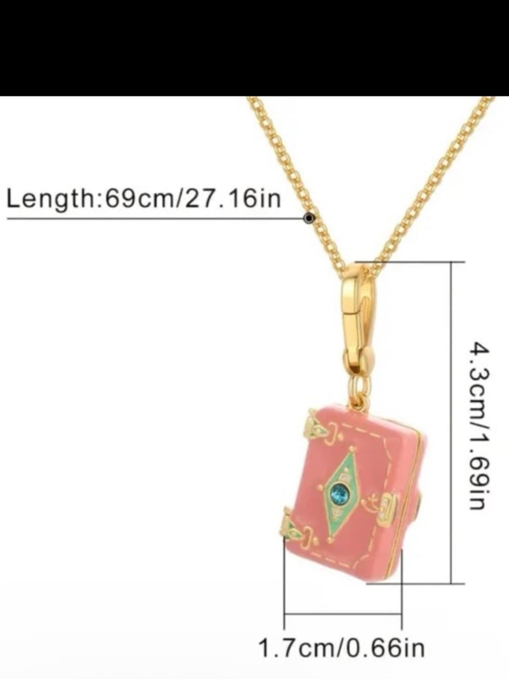 Juicy Inspired pink mini suitcase pendant keychain - Picture 5 of 5